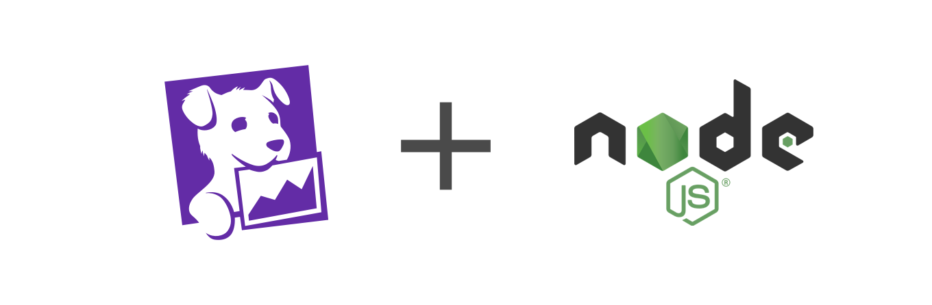 Datadog Logo + Node.js Logo